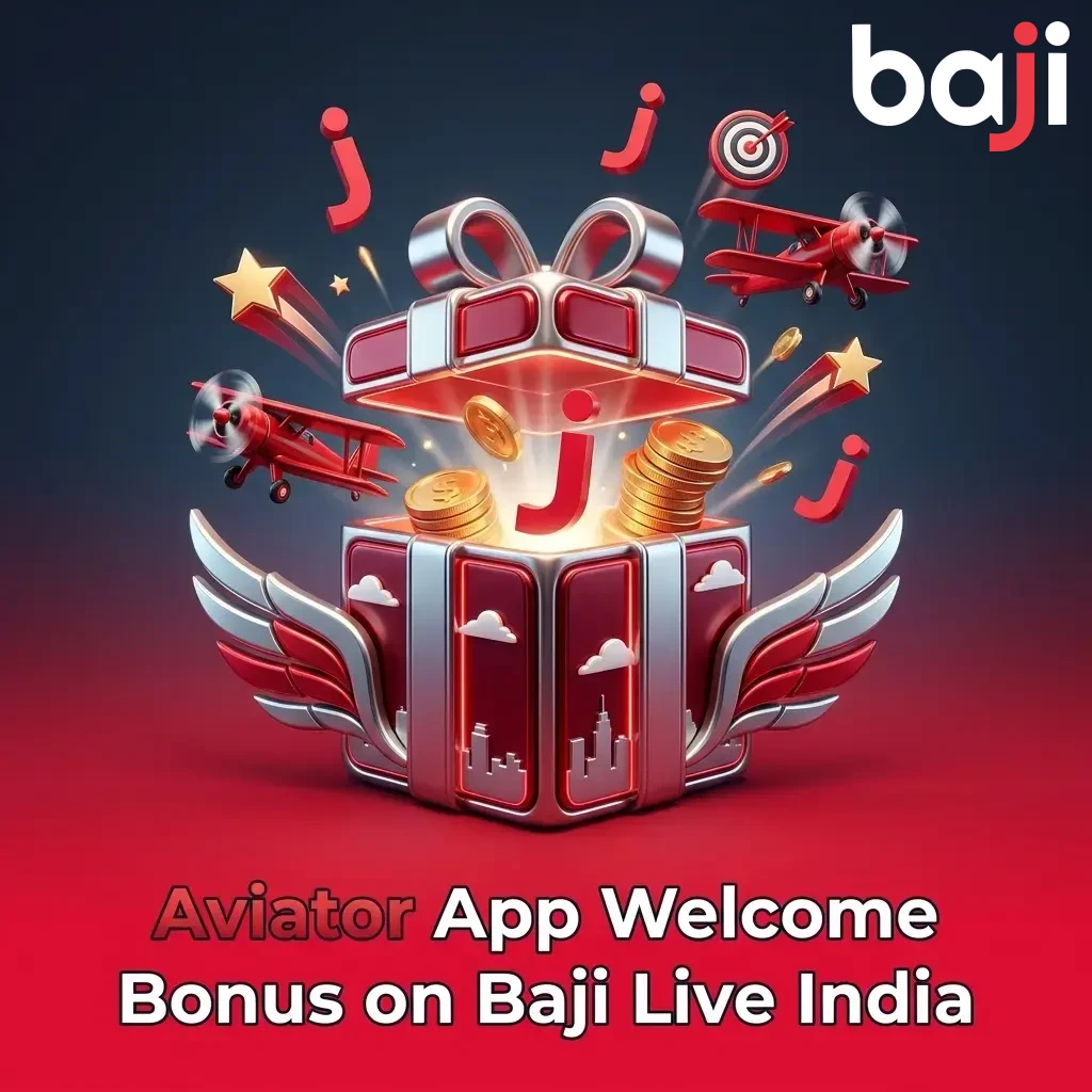 Baji Live Aviator App 100% welcome bonus up to 1000 INR for new players on first deposit in India