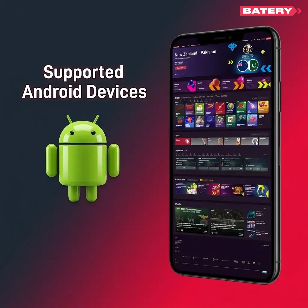 Supported Android devices for Batery Aviator App across budget, mid-range, and flagship phones from 2020 to 2026