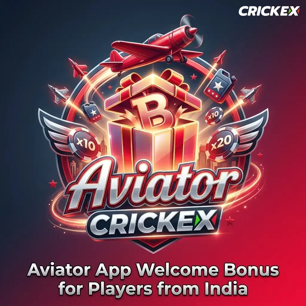Crickex Aviator App welcome bonus up to 100% on first deposit from INR 500 for new Indian players