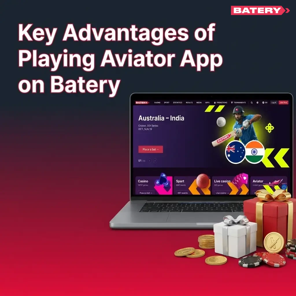 Key advantages of Aviator App on Batery including 97% RTP, dual bets, auto cash-out, and mobile access for Indian players