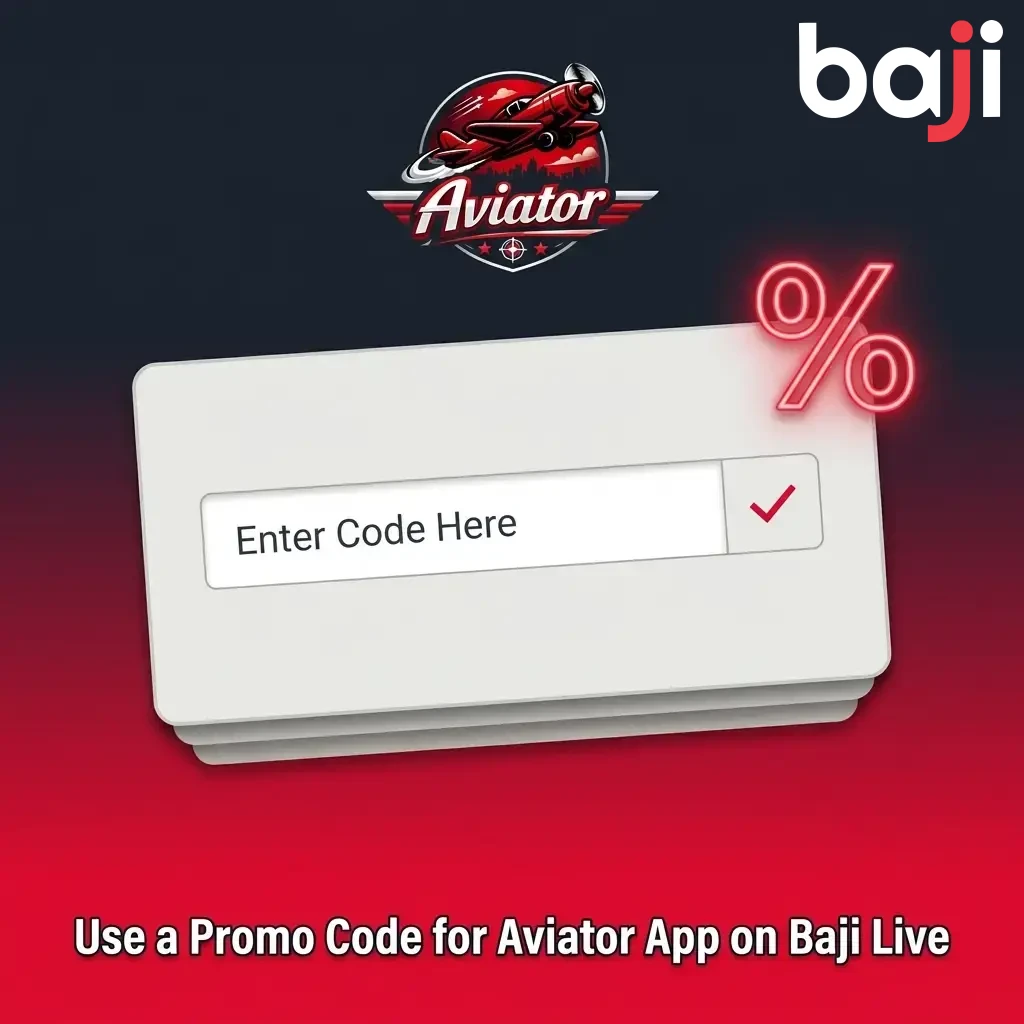 Entering a promo code in Aviator App on Baji Live during registration or via the app's promo code section