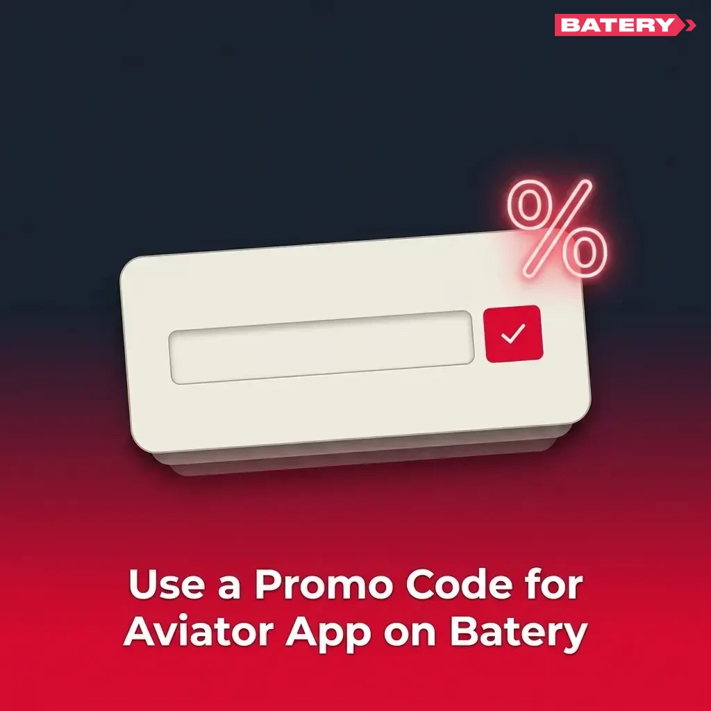 Entering a promo code in Batery Aviator App registration field to activate bonus rewards and extra value