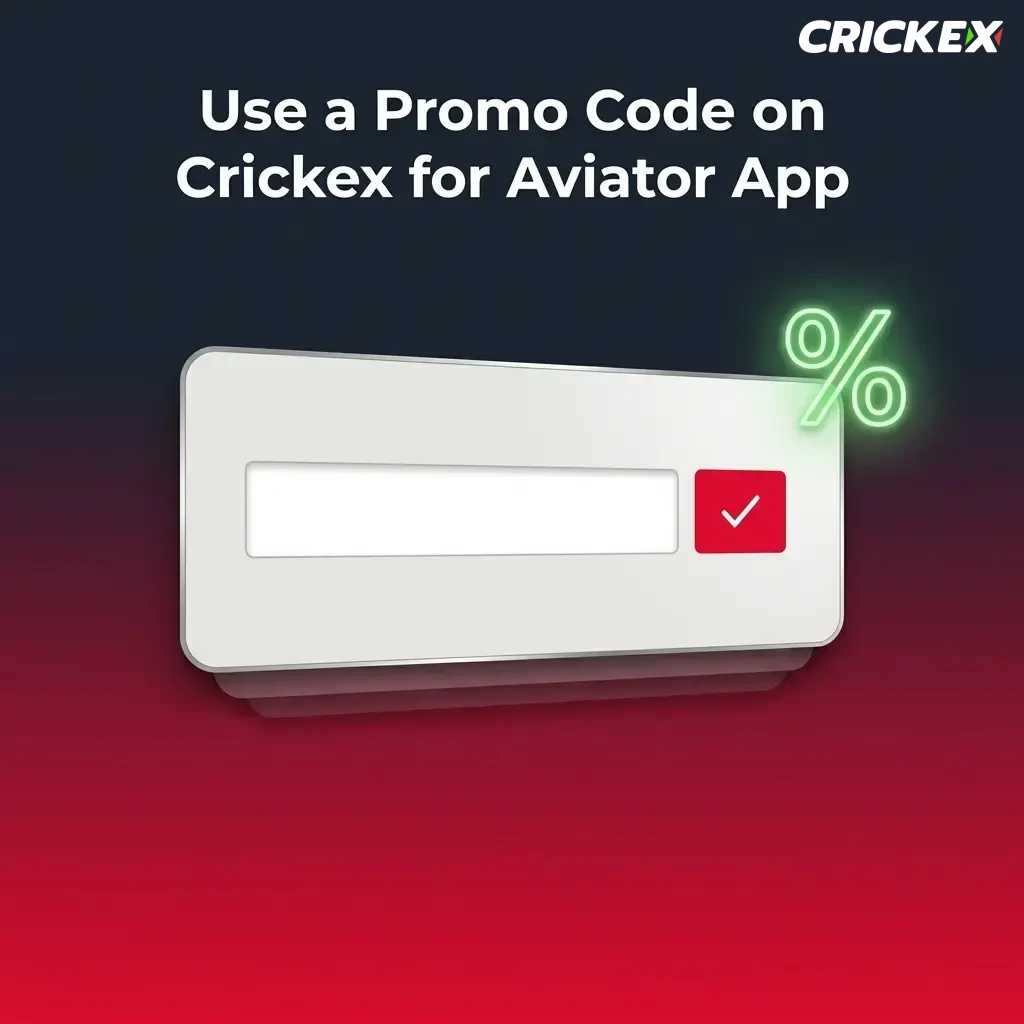 Crickex promo code CRICKEX100 entry field for Aviator app bonus activation during registration